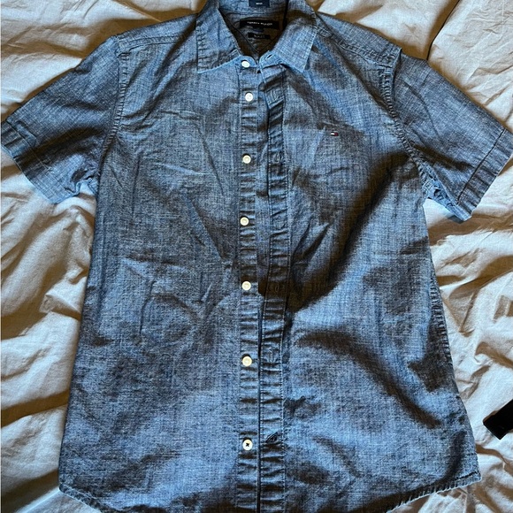 Tommy Hilfiger Blue Casual Button Down Shirt - Picture 1 of 4